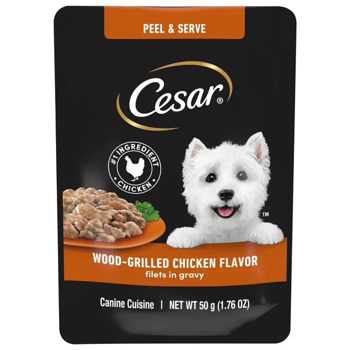 Cesar Filets in Gravy Wood-Grilled Chicken Flavor Canine Cuisine 1.76 oz