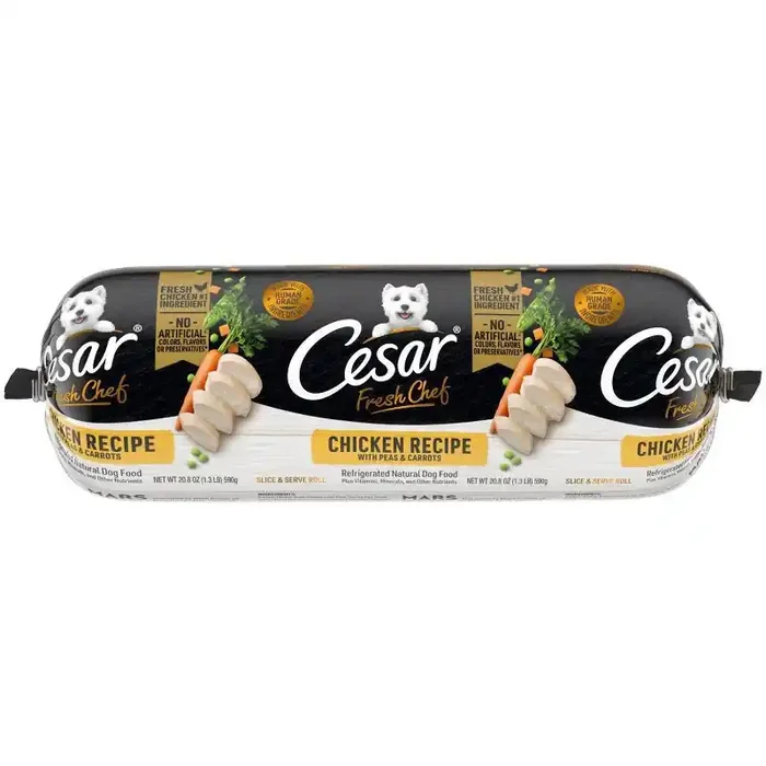 Cesar Fresh Chef Chicken, Carrot, Pea and Vegetable Flavor Adult Refrigerated Wet Dog Food – 1.3lbs
