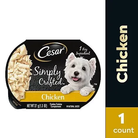 Cesar Simply Crafted Chicken Meal Topper Adult Wet Dog Food – 1.3 Oz