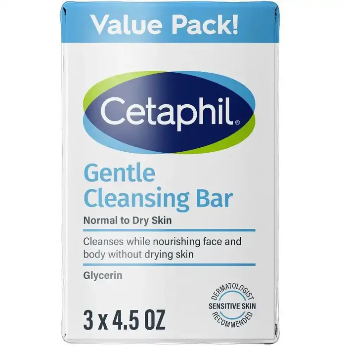 Cetaphil Gentle Cleansing Skin Bar Soap – 3pk/4.5oz