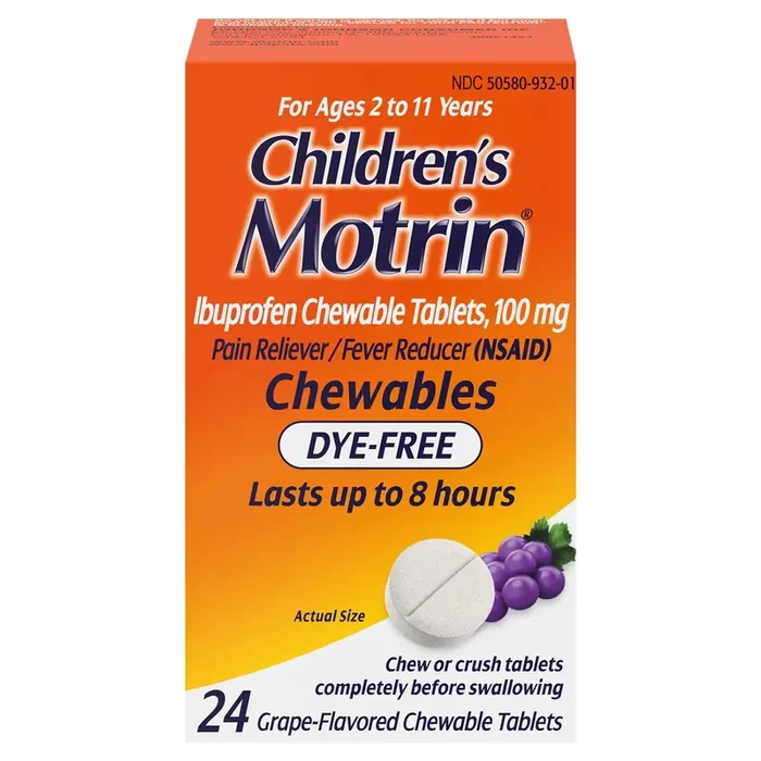 Ch Motrin Dyfr Chewable Tablet