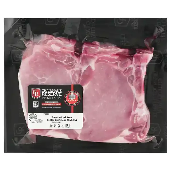 Chairman‘s Reserve Natural Bone-In Thick Cut Center Cut Pork Loin Chops