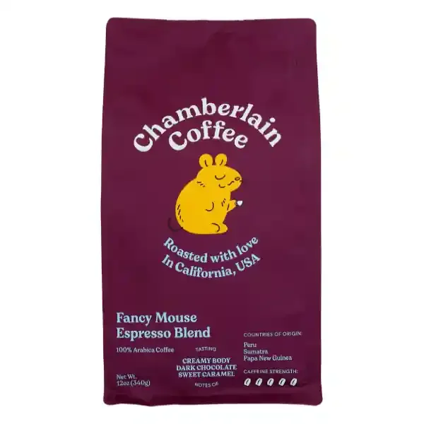 Chamberlain Coffee Fancy Mouse Espresso Roast – Whole Bean Coffee – 12oz