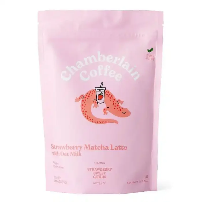 Chamberlain Coffee Strawberry Matcha Latte with Oatmilk – 10oz