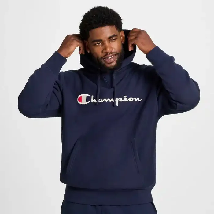Champion Adult Sizing Iconic Embroidered Hoodie – Navy L