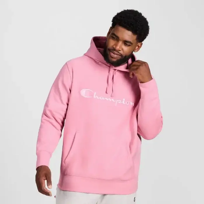 Champion Adult Sizing Iconic Embroidered Hoodie – Pink XL