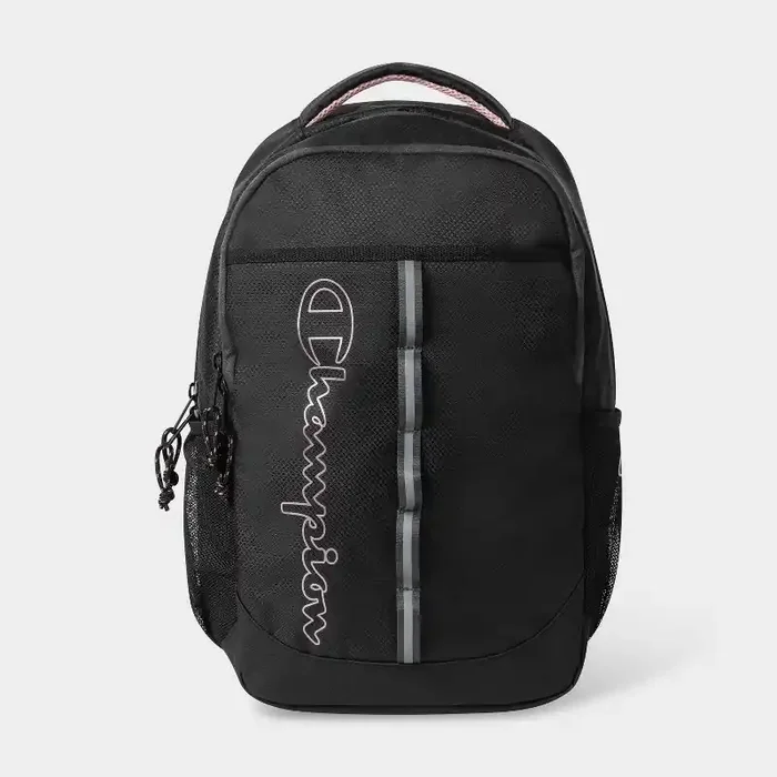 Champion Center Backpack – Black/Pink