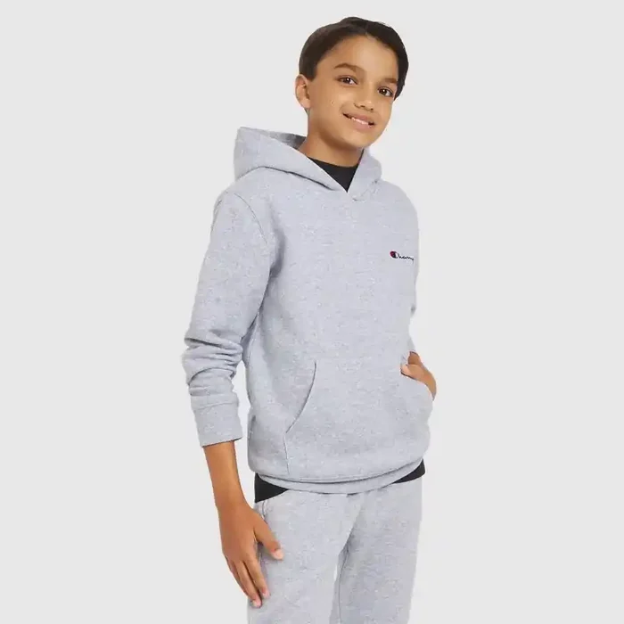 Champion Kids‘ Signature Fleece Hoodie – Heather Gray S