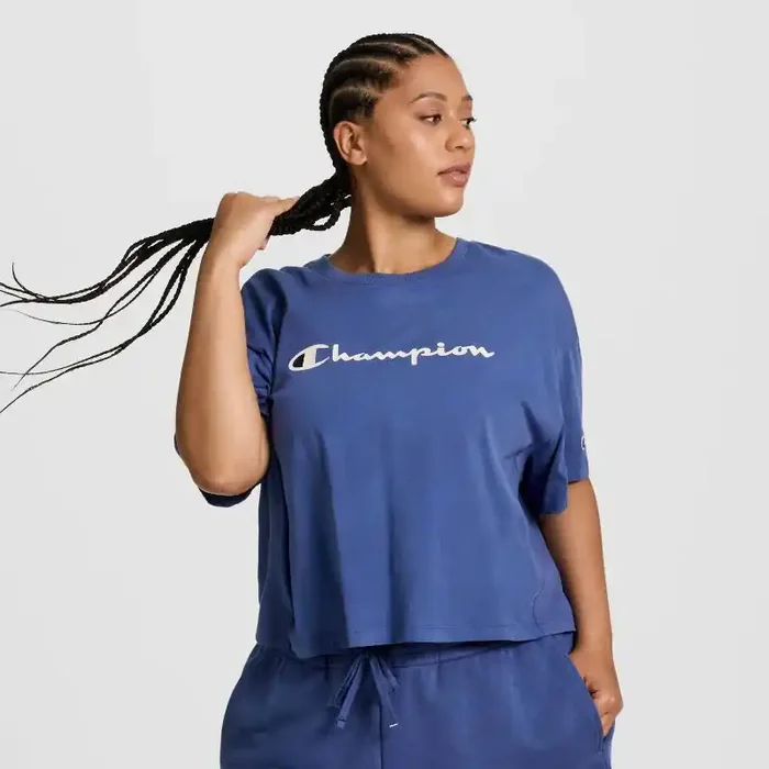 Champion Women‘s Short Sleeve T-Shirt – Blue XL
