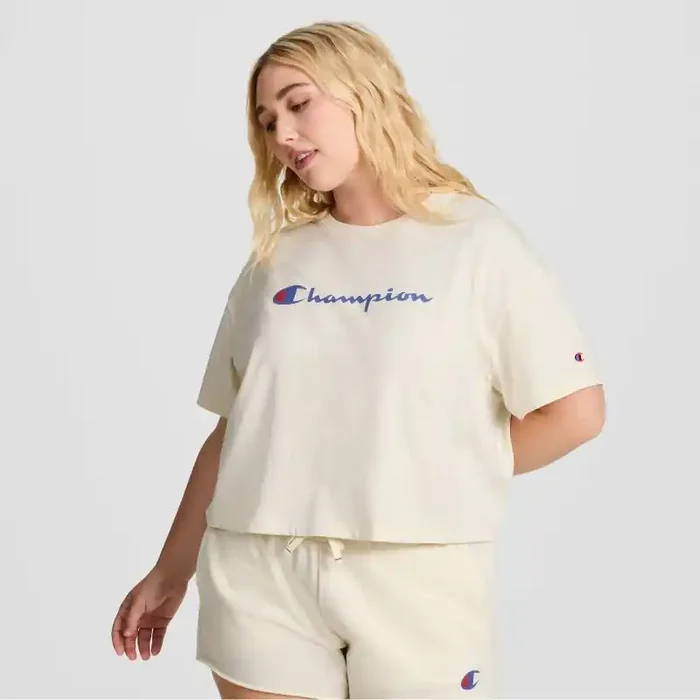 Champion Women‘s Short Sleeve T-Shirt – Cream M
