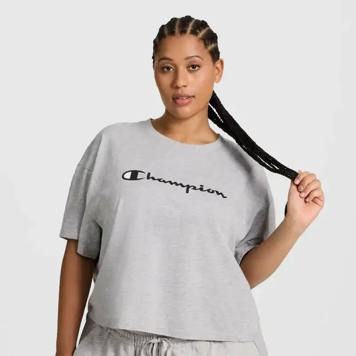 Champion Women‘s Short Sleeve T-Shirt – Heather Gray L