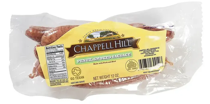 Chappell Hill Pork & Beef Pencil Smoked Sausage