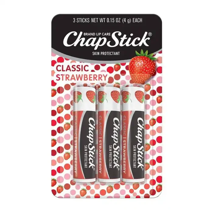 Chapstick Classic Lip Balm – Strawberry – 3ct/0.45oz
