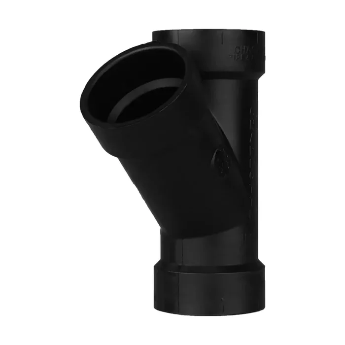 Charlotte Pipe 1-1/2-in ABS Wye Fitting for DWV Systems, Black, Schedule 40, NSF Safety Listed