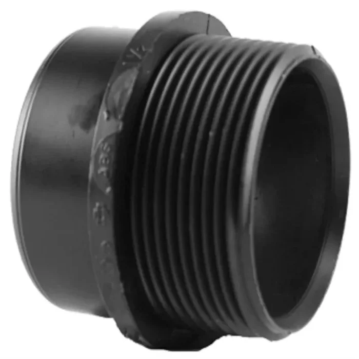 Charlotte Pipe 1-1/2-in Black ABS DWV Adapter Fitting for Non-Potable Water, NSF Safety Listed, Schedule 40, for Sanitary Drain, Waste, and Vent Applications