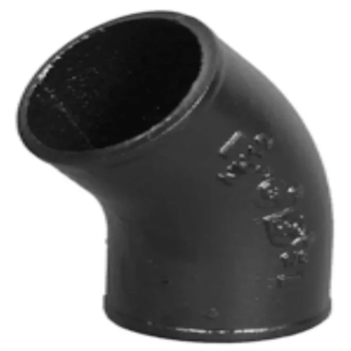 Charlotte Pipe 4-in Black Cast Iron No Hub Eighth Bend Pipe/Fitting for DWV Applications, ASTM A74 Approved, NSF Safety Listed