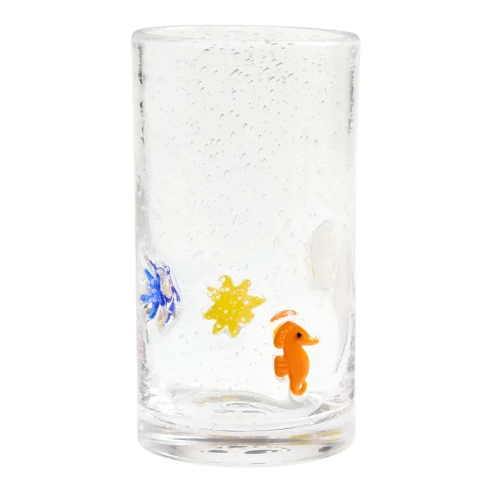 Charm Coastal Inlay Bubble Highball Glass