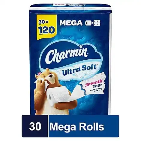 Charmin Soft Mega Roll – 30 Count