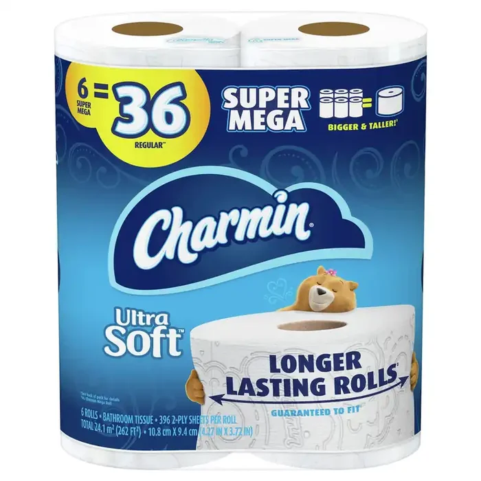 Charmin Ultra Soft Bath Tissue Super Mega 6Ct
