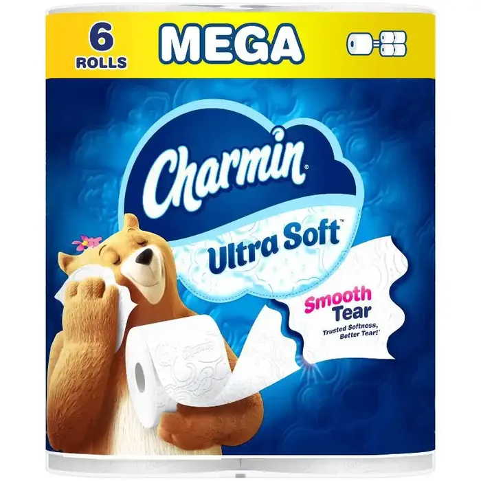 Charmin Ultra Soft Toilet Paper – 6 Mega Rolls