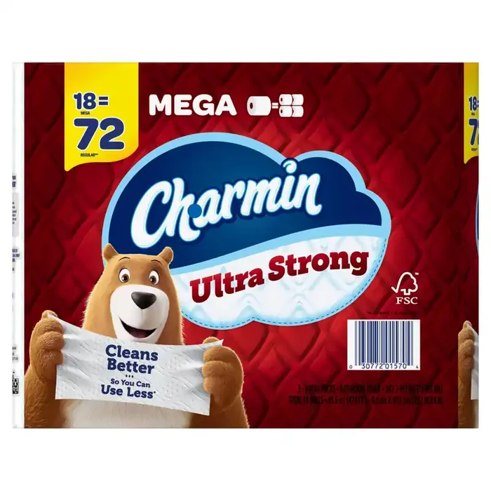 Charmin Ultra Strong Toilet Paper – 18 Mega Rolls