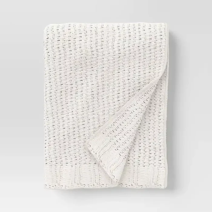 Chenille Knit Throw Ivory – Threshold™