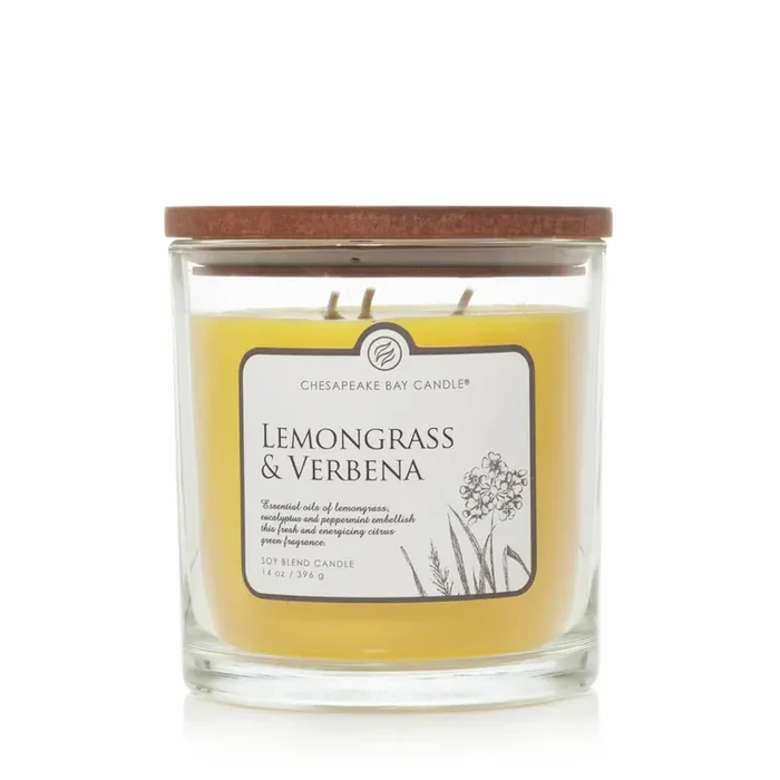 Chesapeake Bay Candle Glass Jar 3-Wick Botany Lemongrass and Verbena Candle – Chesapeake Bay Candle