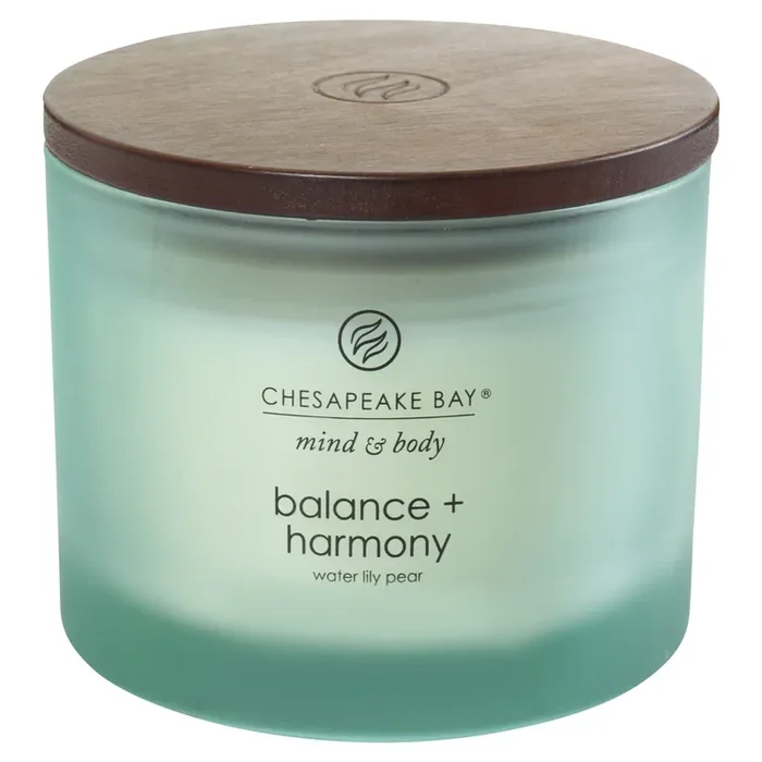 Chesapeake Bay Candle Mind & Body Collection Balance + Harmony Water Lily Pear