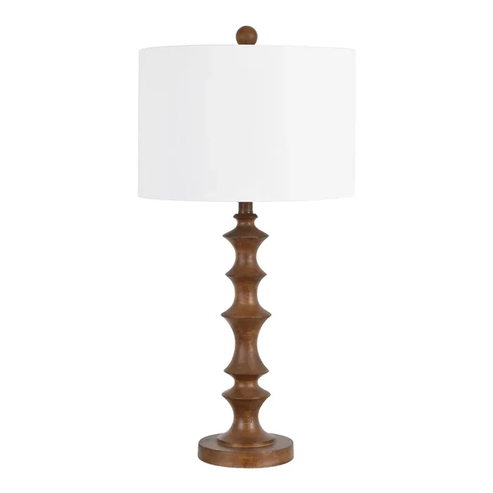 Chester Brown Resin Spindle Table Lamp