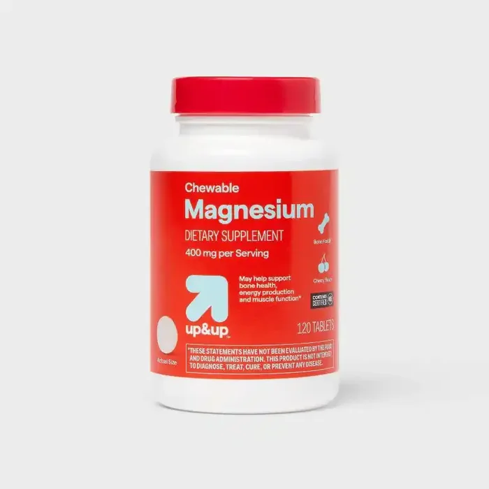Chewable Magnesium Dietary Supplement Tablets – Cherry – 120ct – up&up™