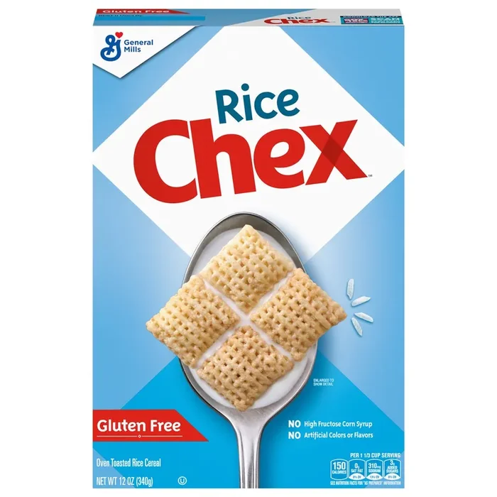 Chex Rice Chex Gluten Free Breakfast Cereal, Homemade Chex Mix Ingredient, 12 oz