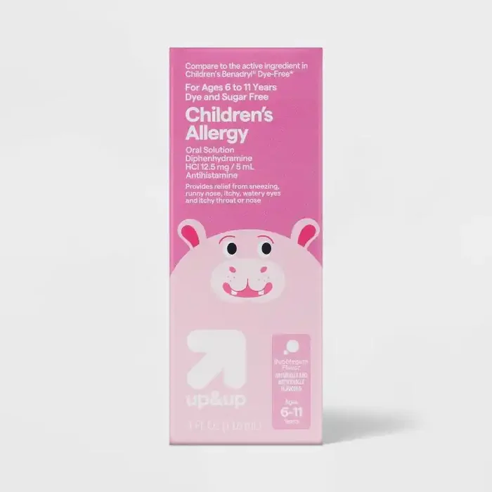 Children‘s Diphenhydramine Allergy Relief Liquid – Bubblegum – 4 fl oz – up&up™