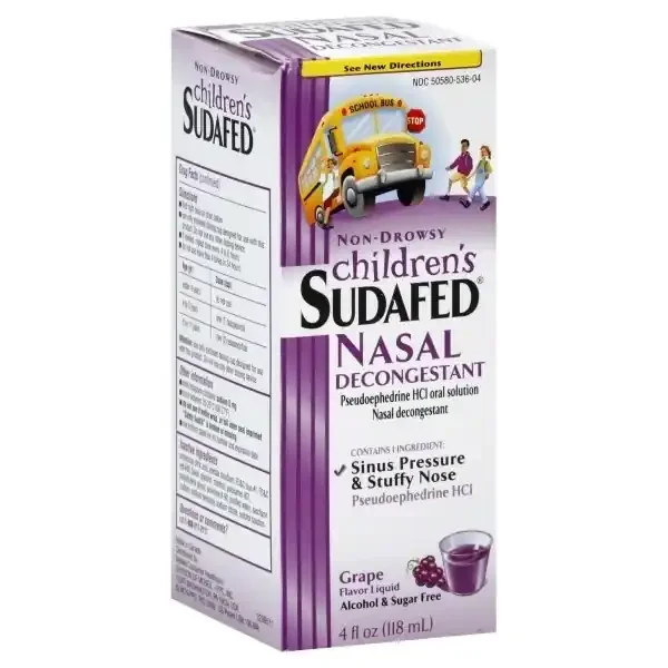 Children‘s Sudafed Non-Drowsy Nasal Decongestant Grape Flavored Liquid