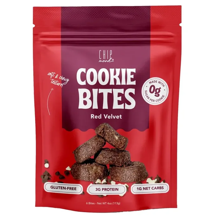 ChipMonk Red Velvet Keto Cookies Bites
