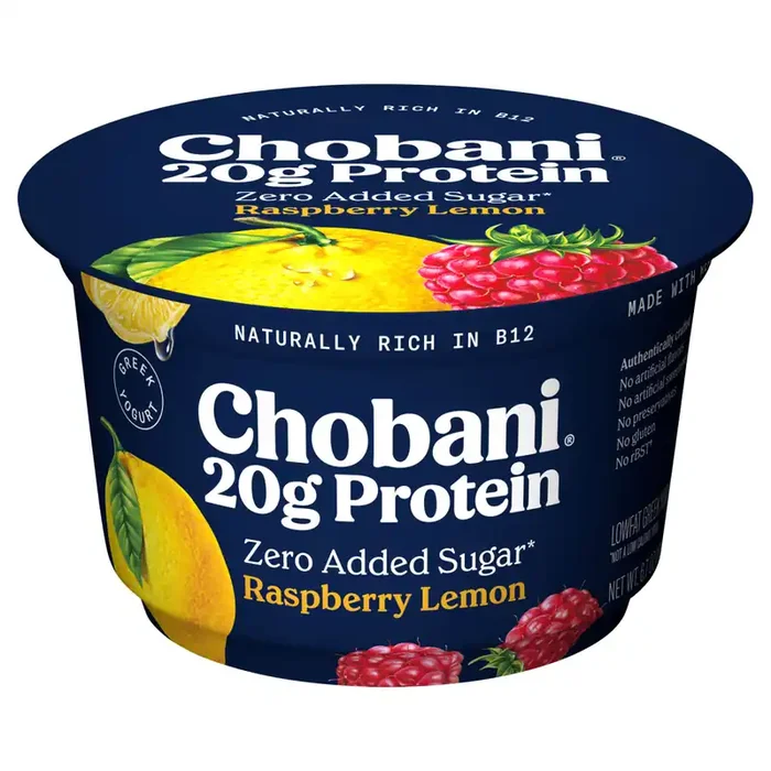 Chobani 20g Protein Lowfat Greek Yogurt Raspberry Lemon 6.7oz Cup
