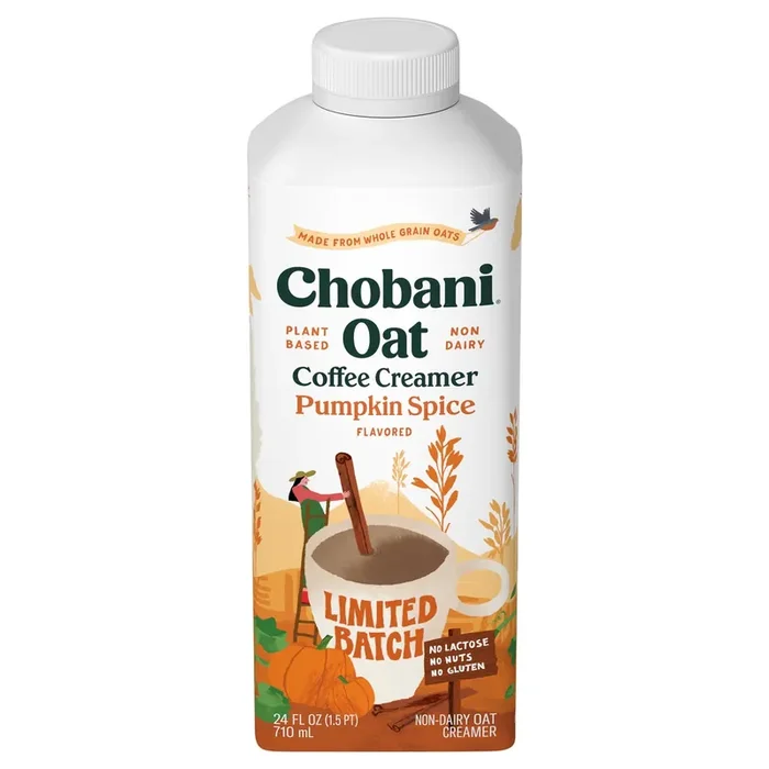 Chobani Coffee Creamer, Pumpkin Spice Flavored, Oat – 24 fl oz