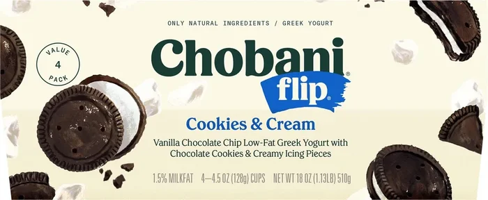 Chobani Cookies & Cream Flip Greek Yogurt 4Pk