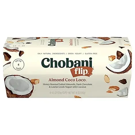 Chobani Flip Chocolate Almond Coco Loco Greek Yogurt – 4-4.5 Oz