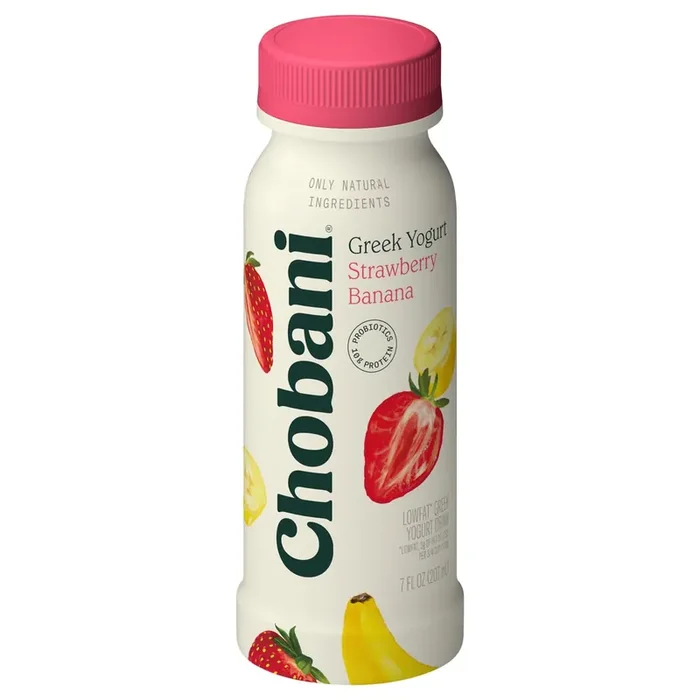 Chobani Low-Fat Greek Yogurt Strawberry Banana Drink 7oz