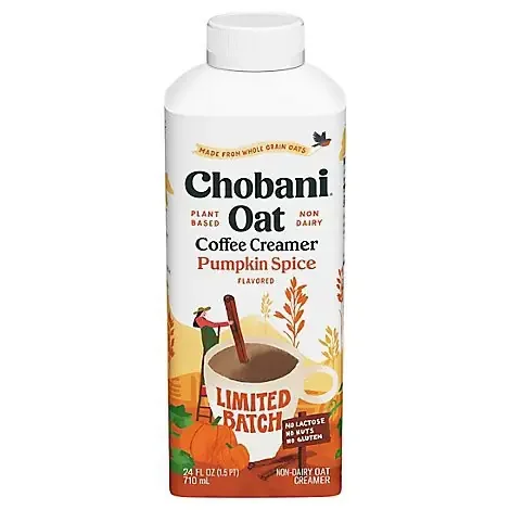 Chobani Oat Coffee Creamer Limited Batch Pumpkin Spice – 24 Fl Oz.