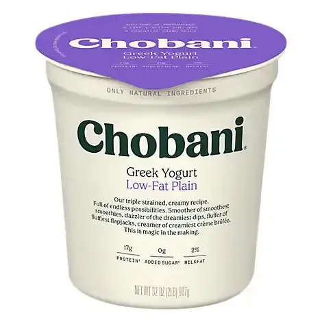 Chobani Yogurt Greek Low Fat Plain Cup
