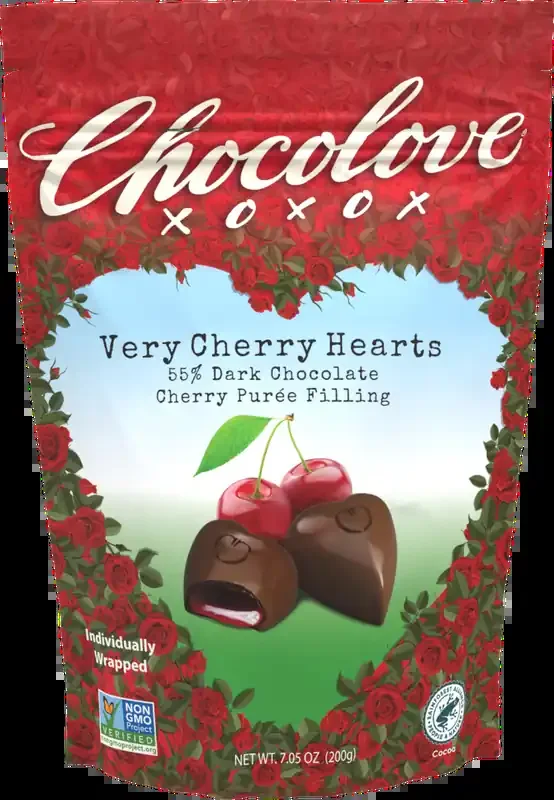 Chocolove Very Cherry Dark Chocolate Hearts