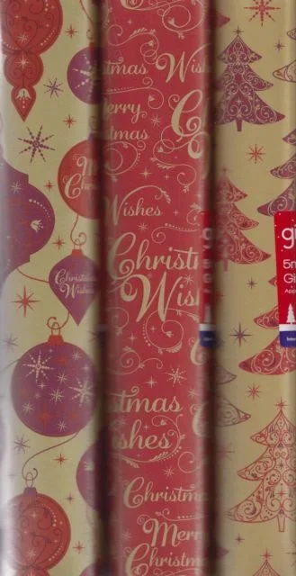 Christmas Wrapping Paper Opulent Designs 5m