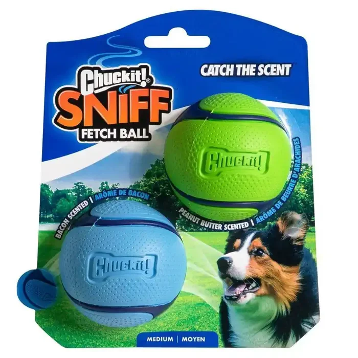 Chuckit! Sniff Fetch Ball Dog Toy – 2pk
