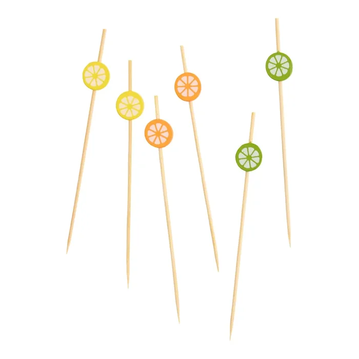 Citrus Bamboo Cocktail Picks 20 Pack