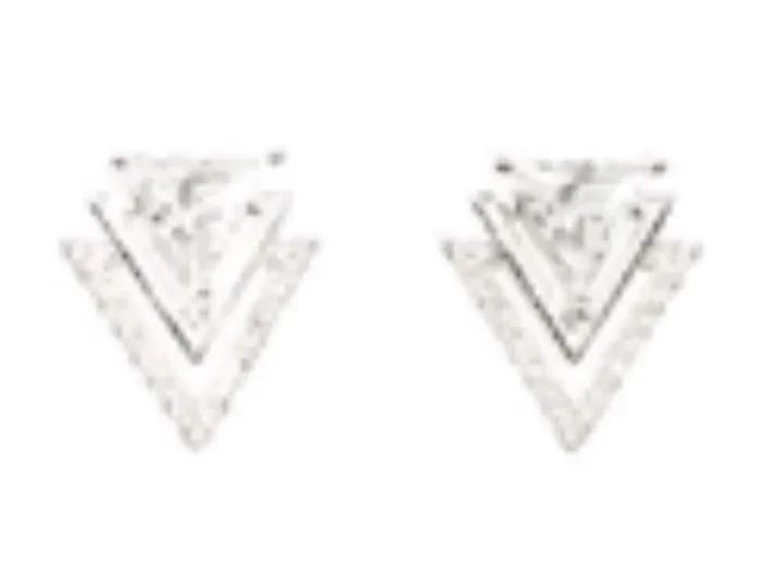 City By City Cbc Cz Ear 3 Triangle Stone 111603 Slv