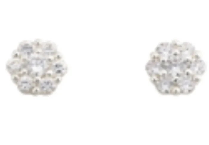 City By City Cbc Cz Ear Cluster Stud 111586 Slv