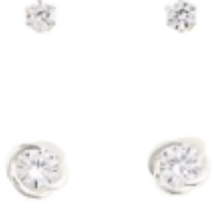 City By City Cbc Cz Ear Duo Knot Stud 111588 Slv