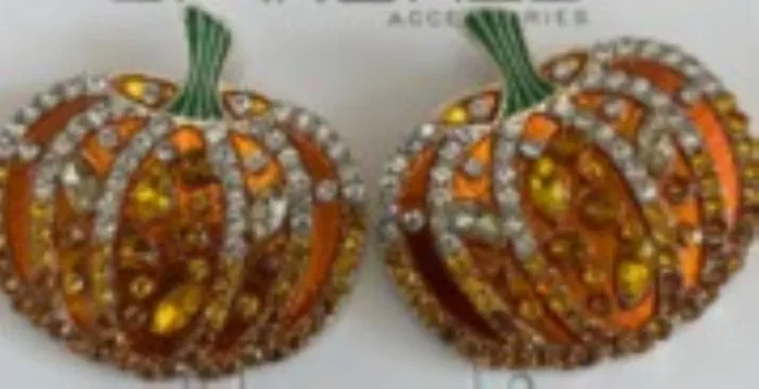 City By City Cbc Ear Jeweled Pumpkin Studs 113983 Org