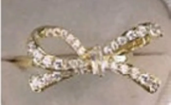 City By City Cbc Rng Cz Pve Bow Bnd 113855-07 Gld